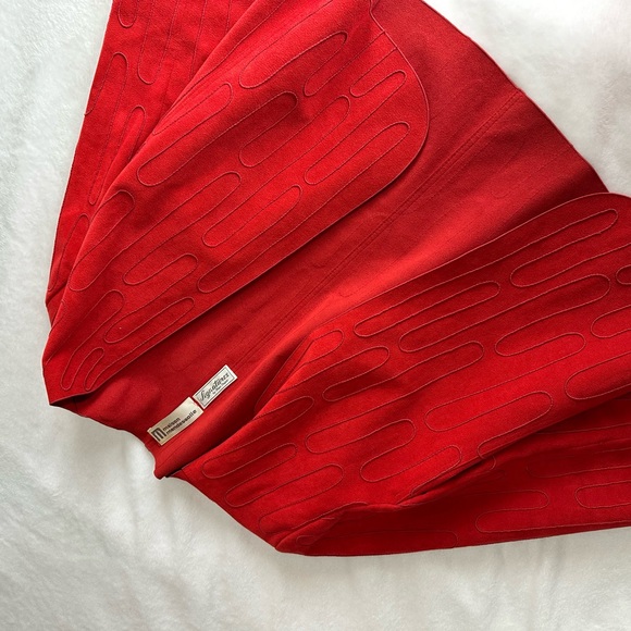 Vibrant Red Fabric - Made in USA - Picture 12 of 14